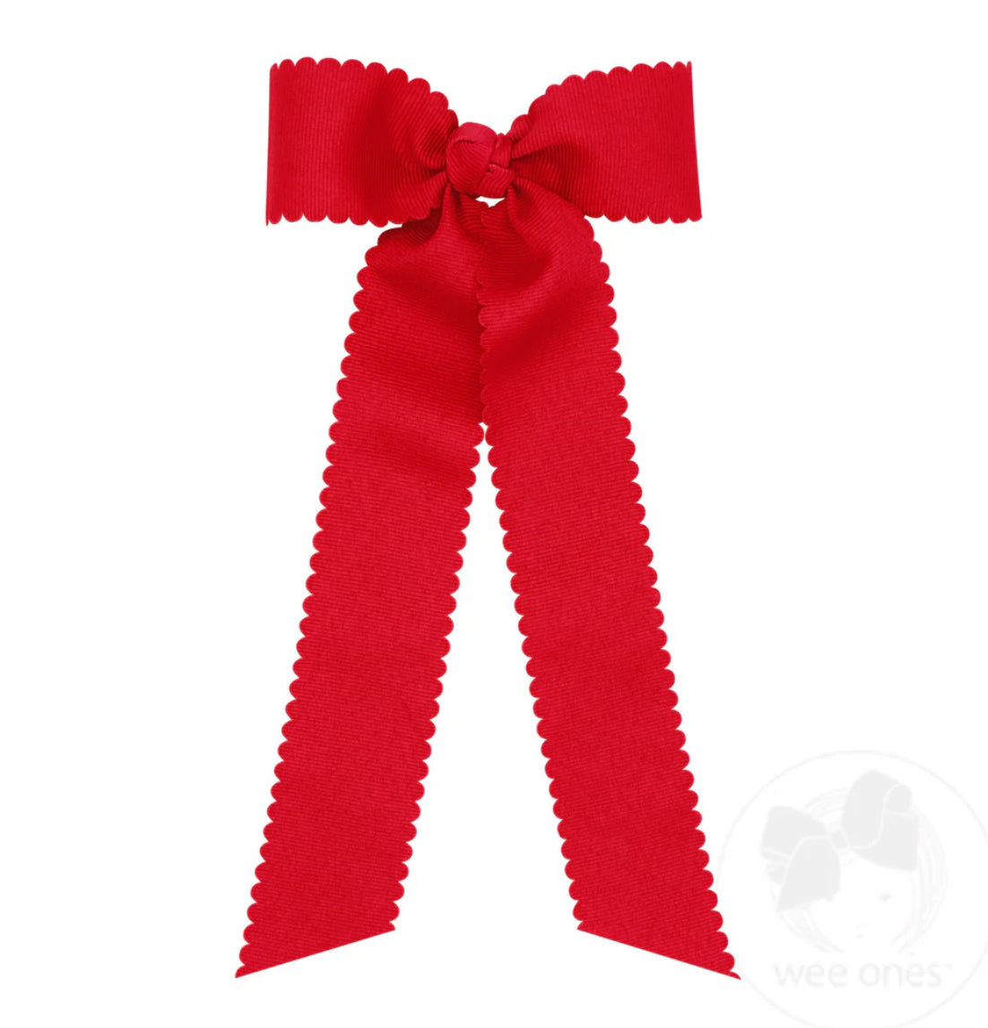 Medium Scalloped Edge/Knot Wrap/Streamer Tails*multiple colors*
