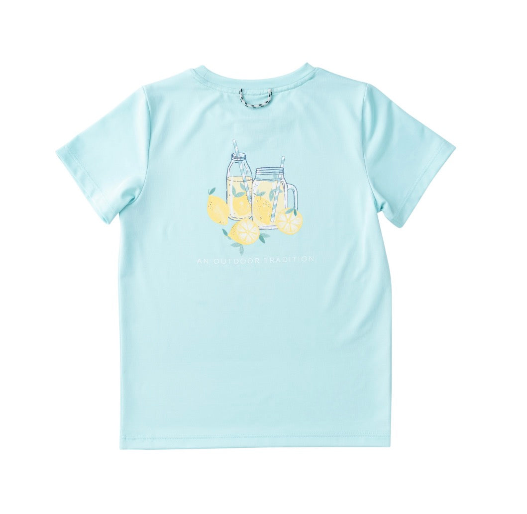 Girls' Pro SS T-shirt- Aruba Blue