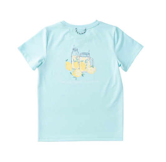 Girls' Pro SS T-shirt- Aruba Blue