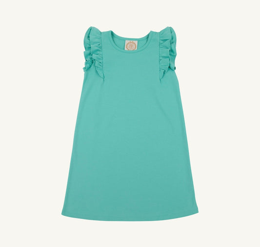 Ruehling Ruffle Dress- Turks Teal