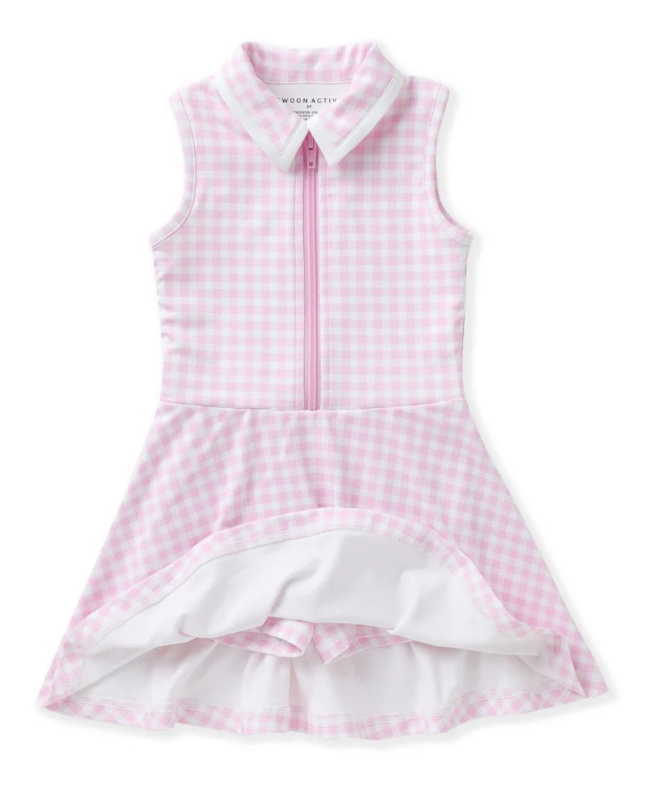 Pink Gingham Tennis Dress