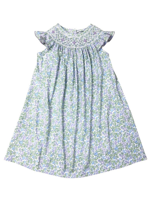 Lilac Floral Smocked Geo A/S Bishop