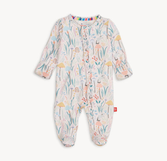 Shroom and Bloom Modal Footie w/ Ruffle