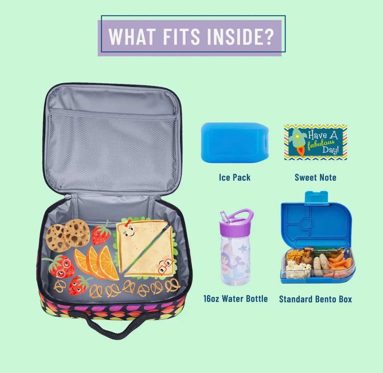 Rainbow Hearts Lunch Box