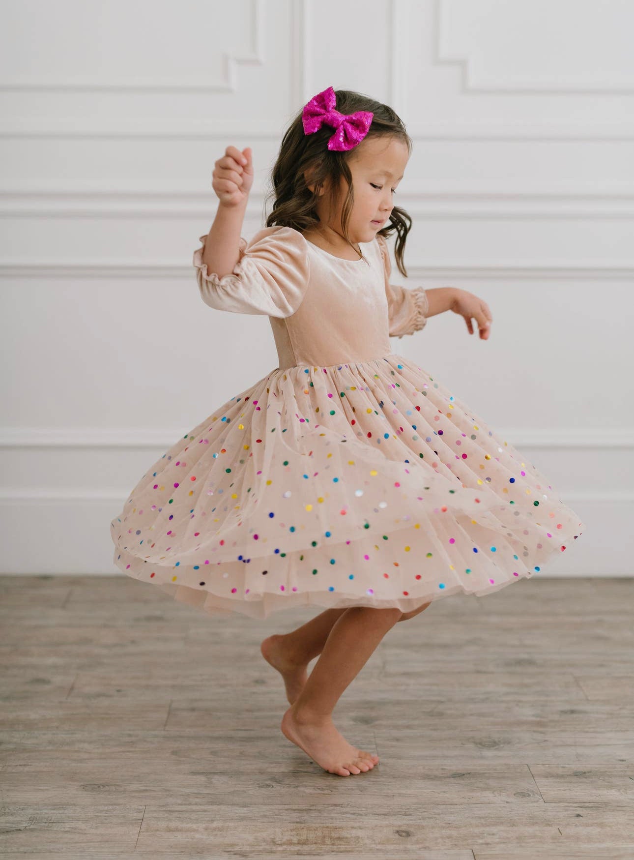 Diana Dress in Confetti Cream