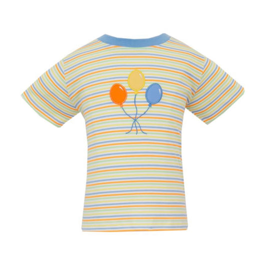 BALLOONS BOY´S- Blue orange multi color knit stripe T-shirt