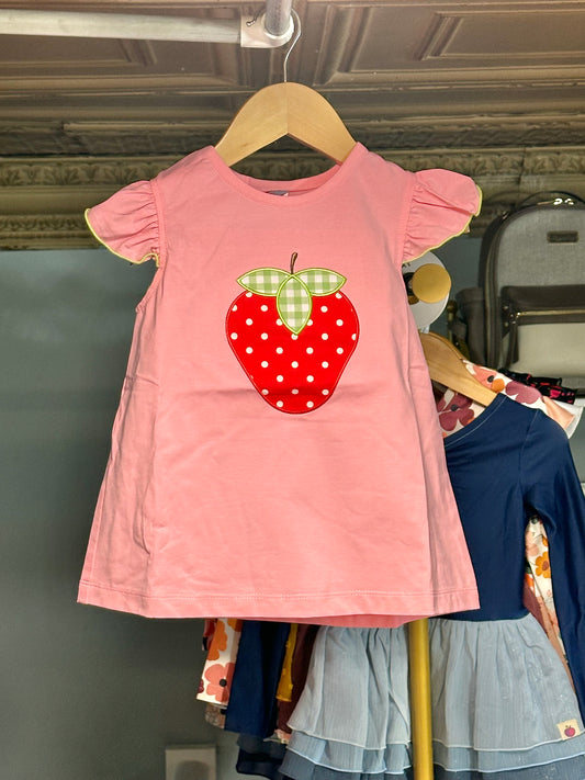 Strawberry Appliqué A/S Short Set