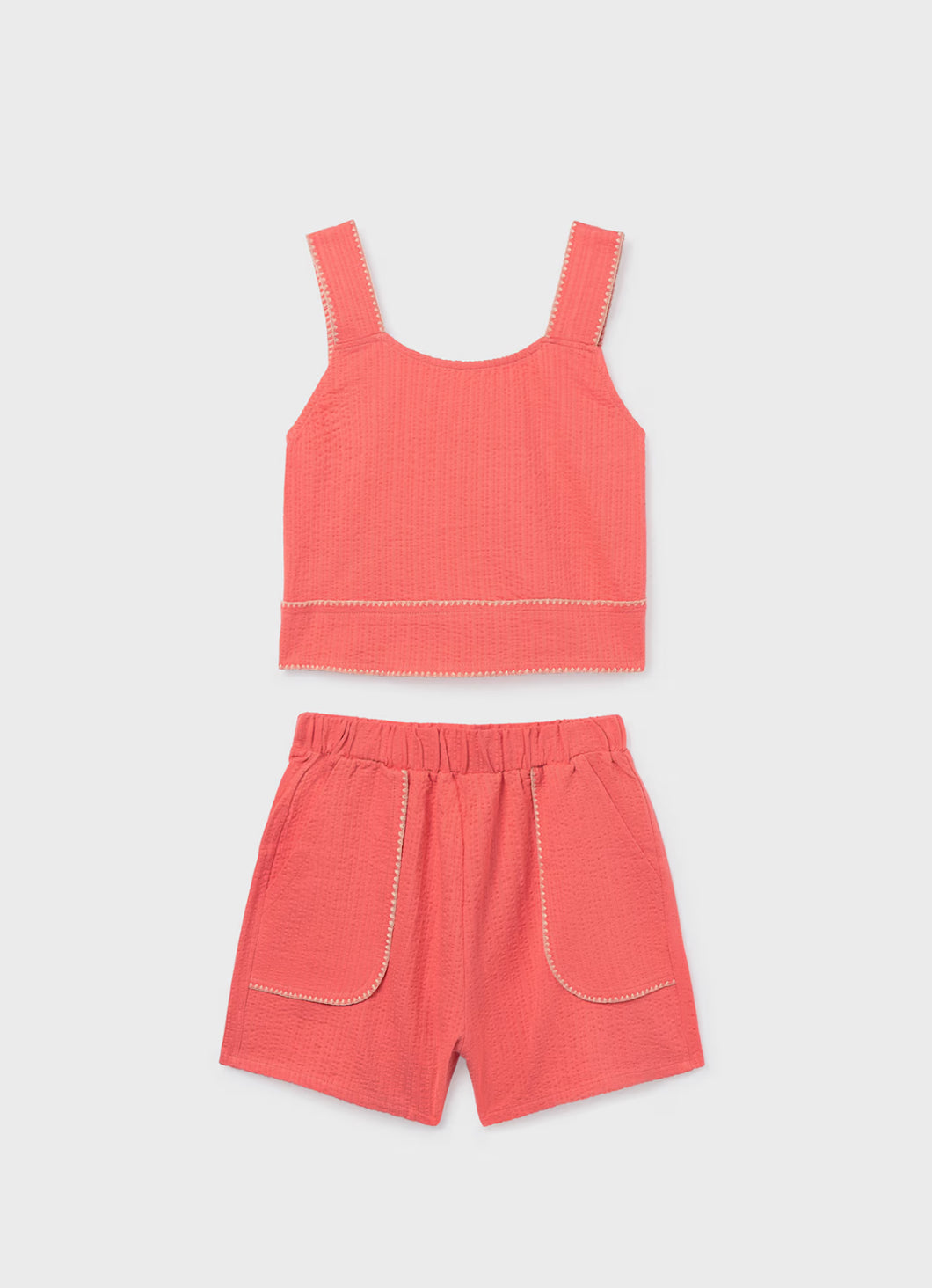 Girl Shorts and Top Set-Flamingo