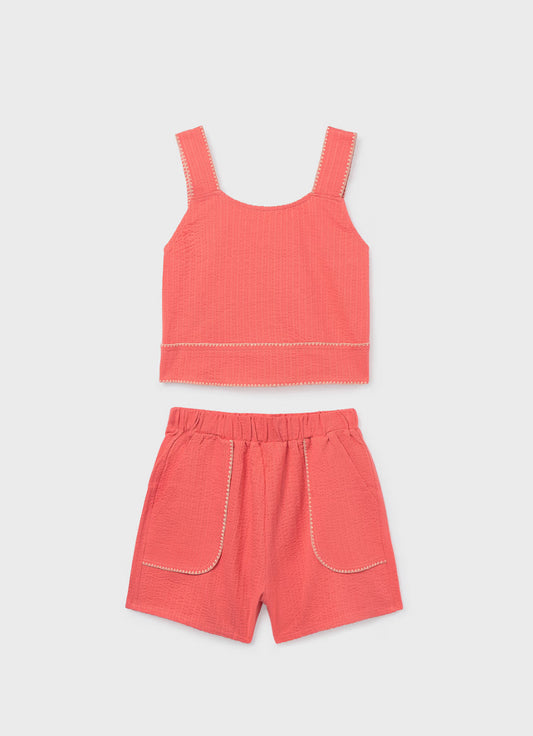 Girl Shorts and Top Set-Flamingo