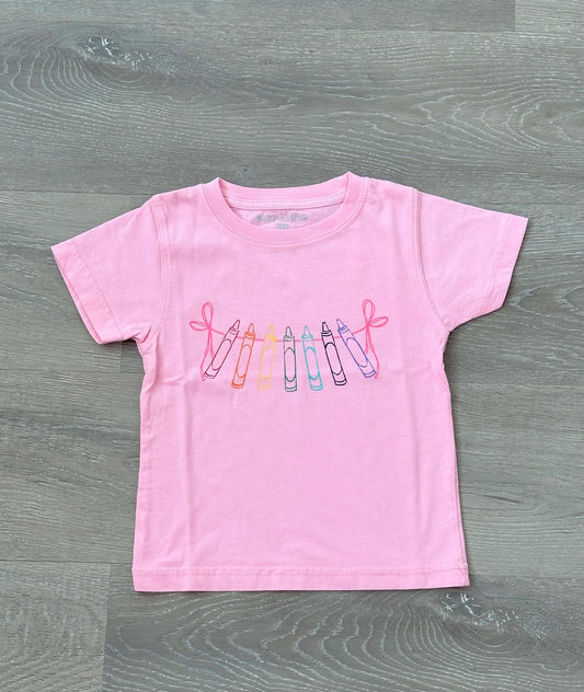 Pink Crayons with Bows