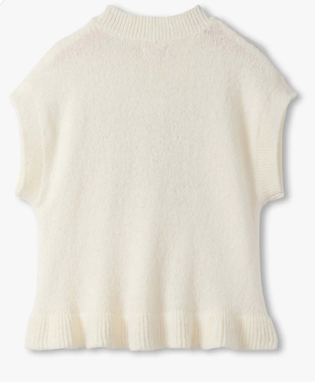 Girls Gold Bow Everywhere Sweater Vest