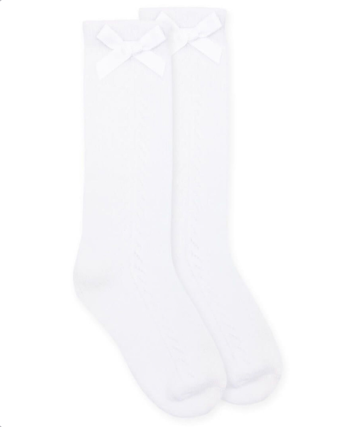 Jefferies Socks Pointelle Bow Knee High Socks 1 Pair