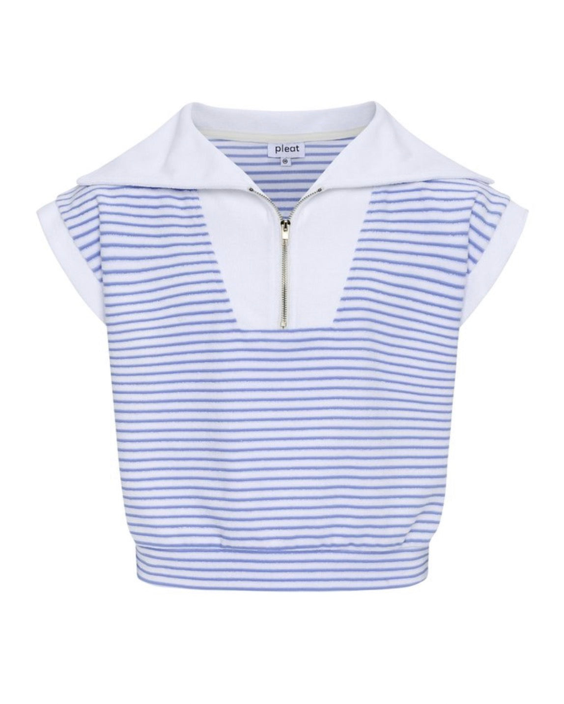 Callie Top Blue/White French Terry