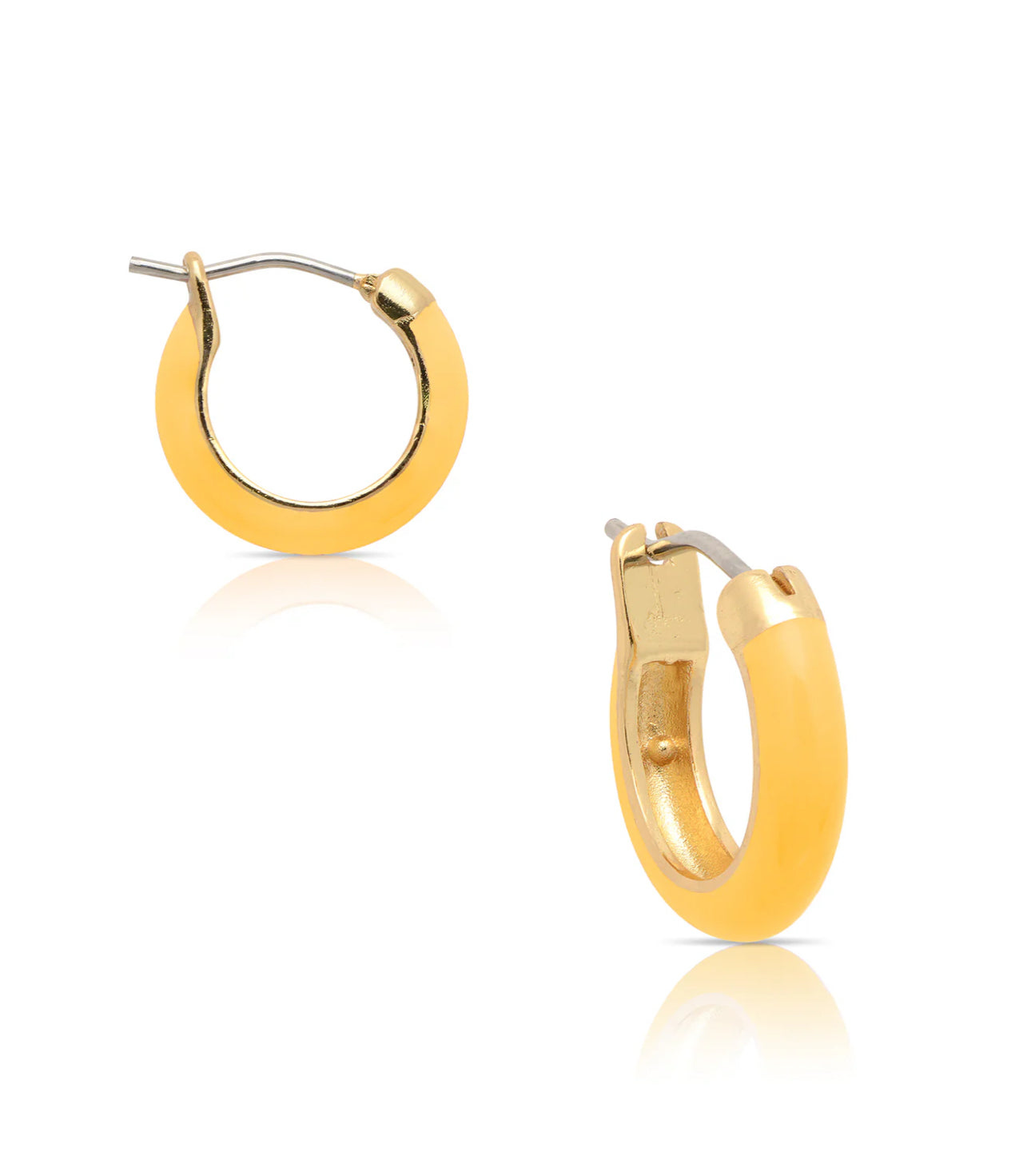 Yellow Hoop Earrings