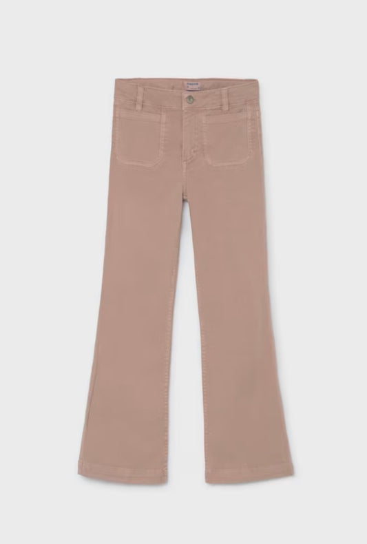 Blush- Girl Twill Flare Pants