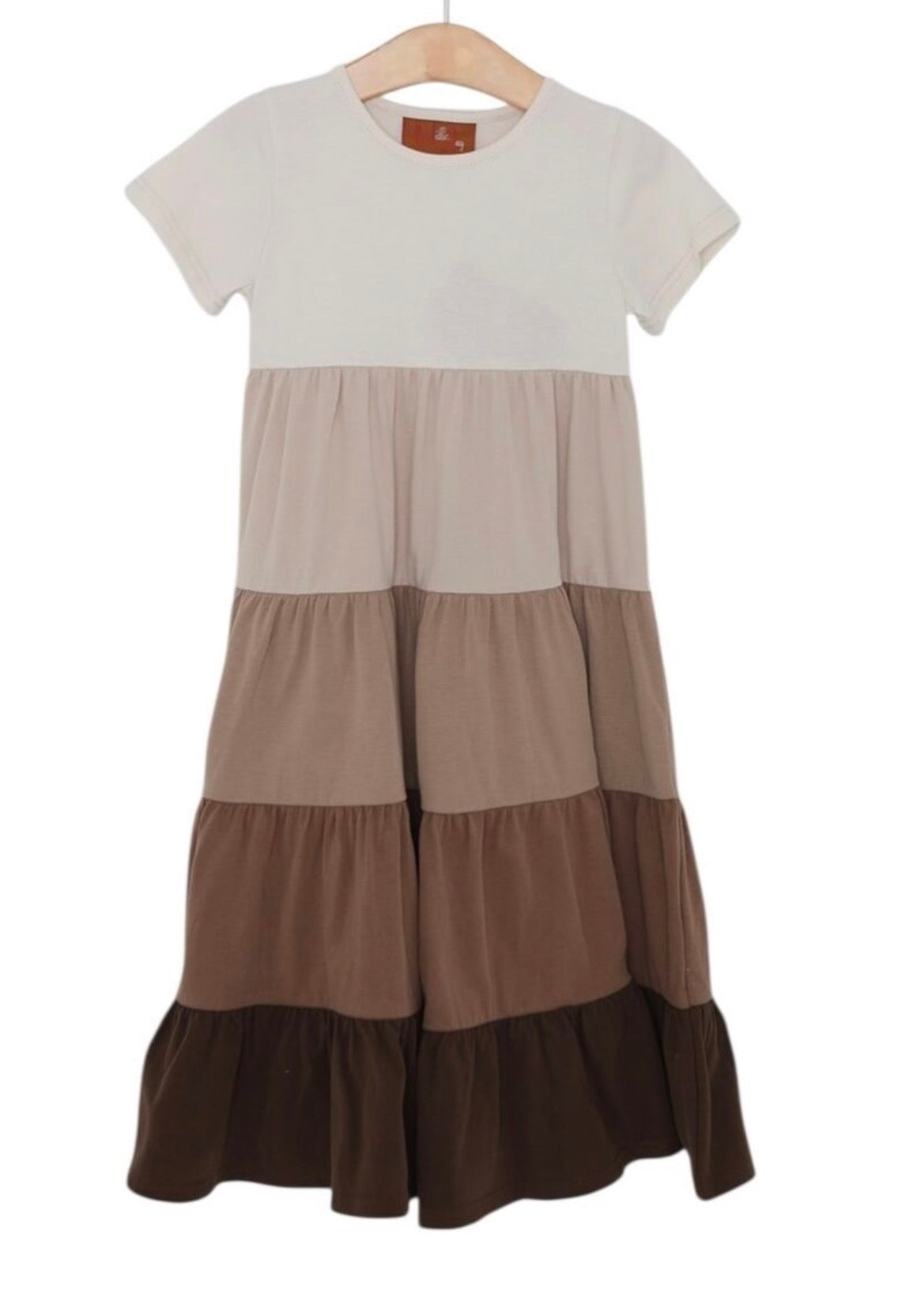 Brown Colorblock Maxi Dress