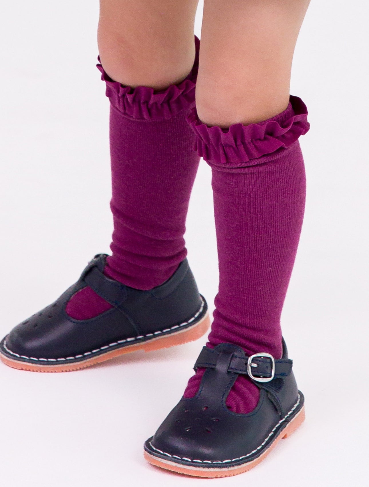 3-Pack Knee High Socks-Dusty Olive, Dark Navy and Eggplant Harvest