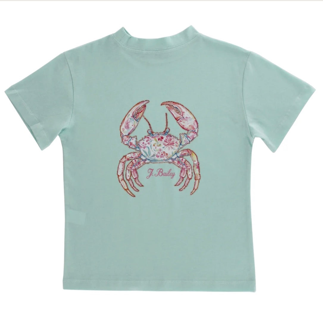 Girls Logo Tee - Crab on Seaglass