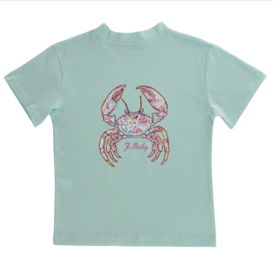 Girls Logo Tee - Crab on Seaglass
