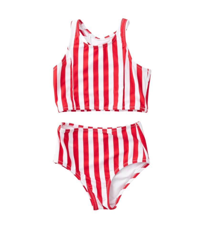 Girls' Spring Tides Swimsuit- Watermelon Stripe