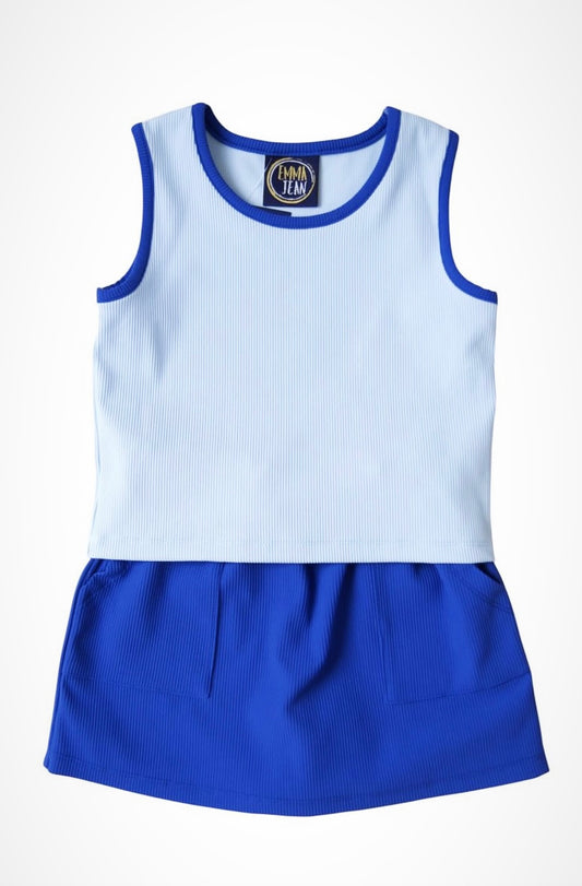Elena Skort Set–Blue