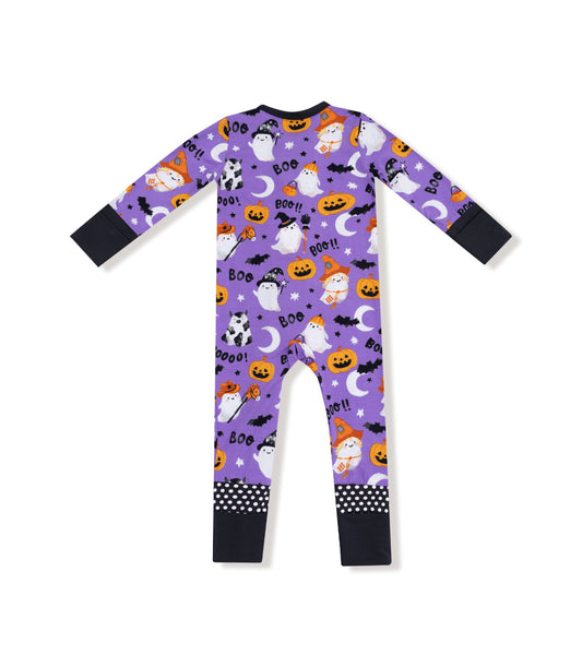 Costumed Ghosts-Glow in the Dark-2 Way Zipper Romper