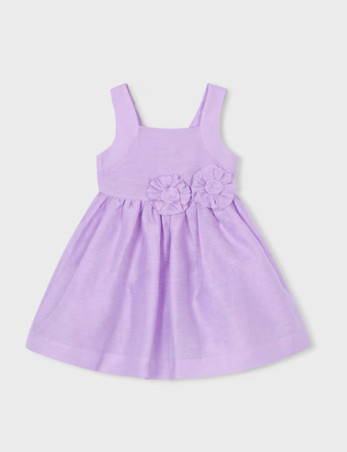 Girls Lavender Flower Detail Dress