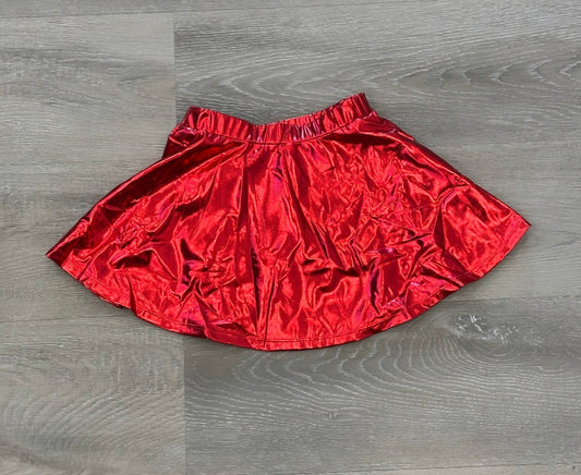 Metallic Red Skort
