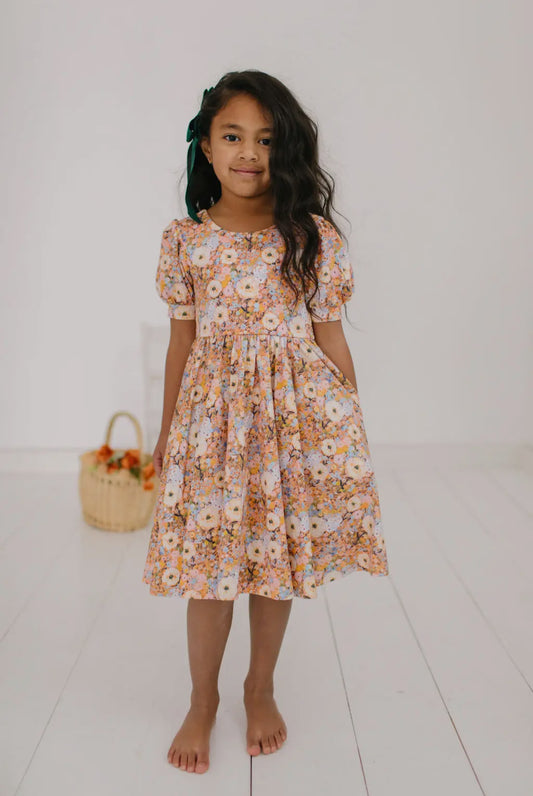 Puff Dress in Pumpkin Bouquet