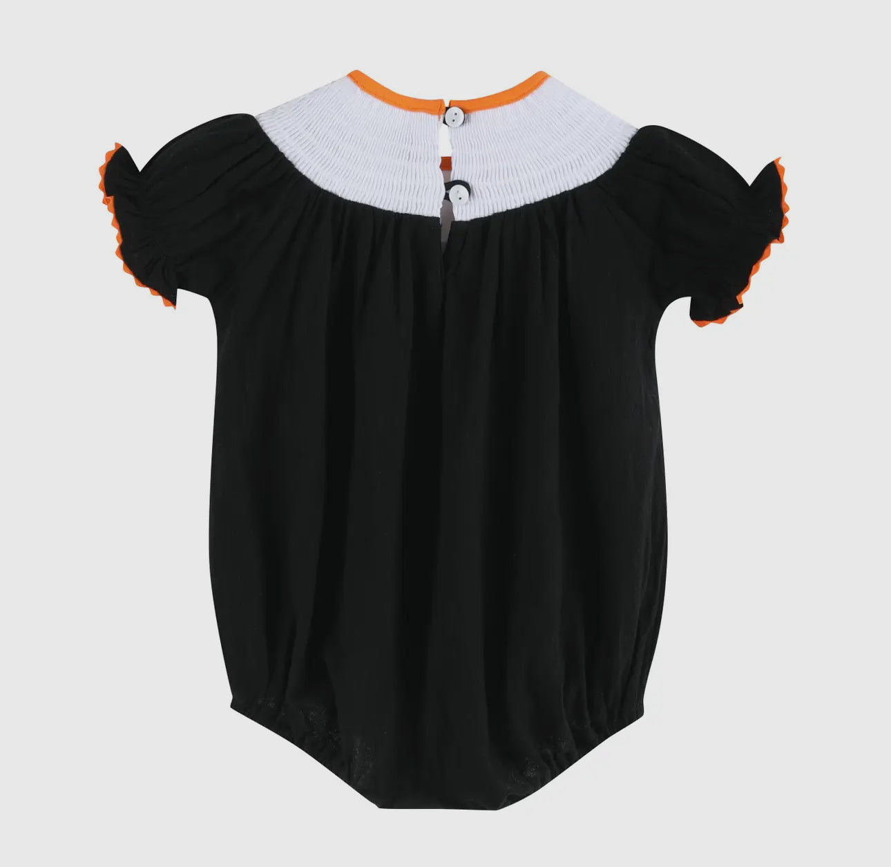 Black and Orange BOO Halloween Romper