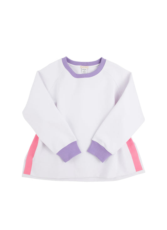 Courtney’s Cozy Crewneck - Worth Avenue White, Palisades Purple, Romany Pink