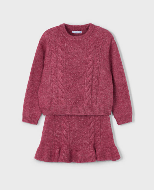 Girl Knit Sweater and Skirt Set