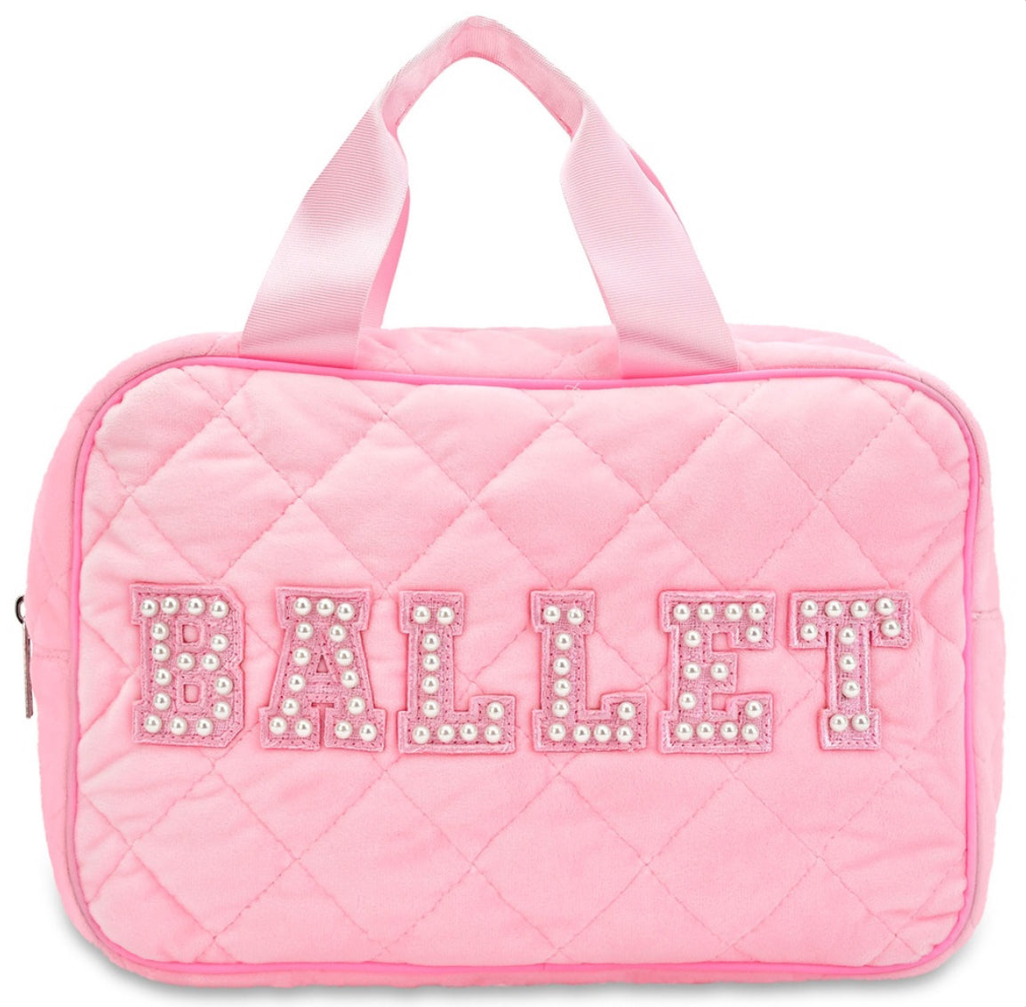 Ballet Quilted Large Cosmetic Bag
