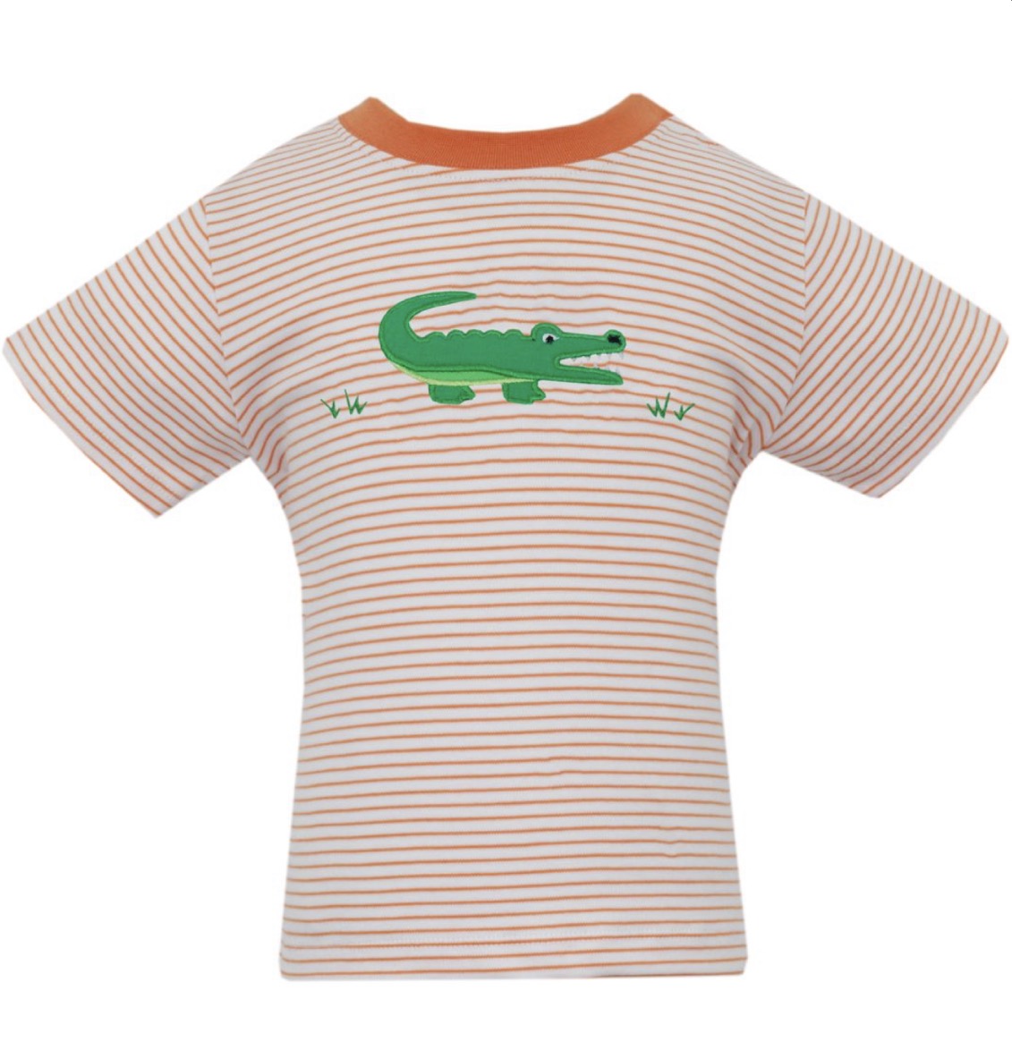ALLIGATOR- Orange/White Knit