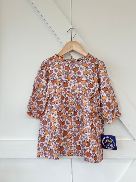 Lily Dress-Pumpkin Floral