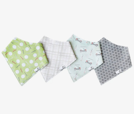 Bogey- 4 Pack Baby Bandana Bibs