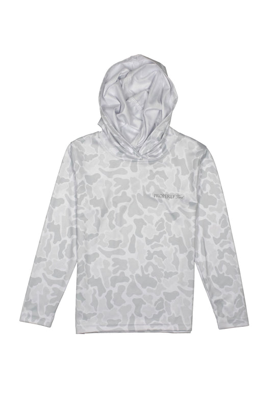 Boys Sportsman Performance Hoodie Snow Camo