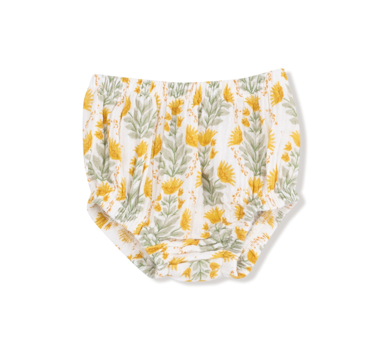 Winter Dandelions-L/S Ruffle Smocked Neck Dress and Diaper Cover