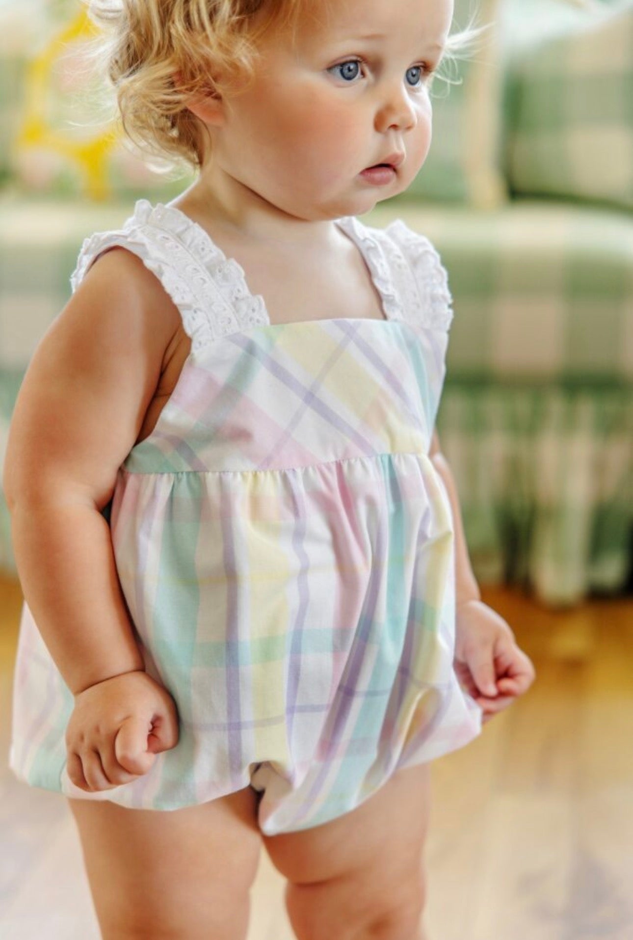 Babs Bubble- Woven Yarn- Brunch Plate Plaid/Worth Ave White