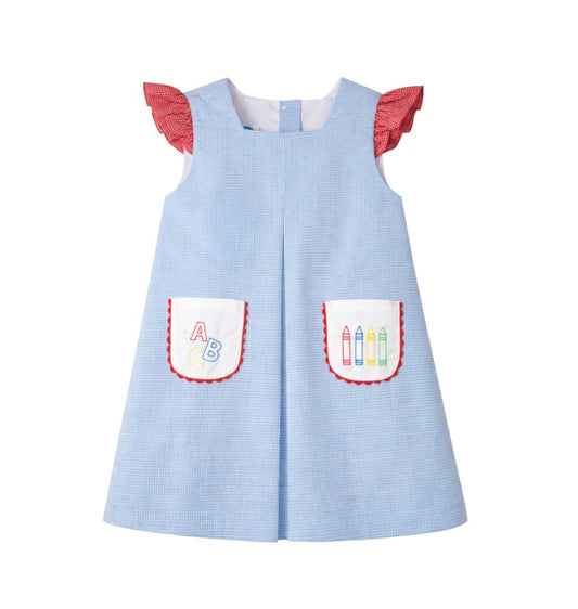 Gabby Pleat Dress, ABC Gingham