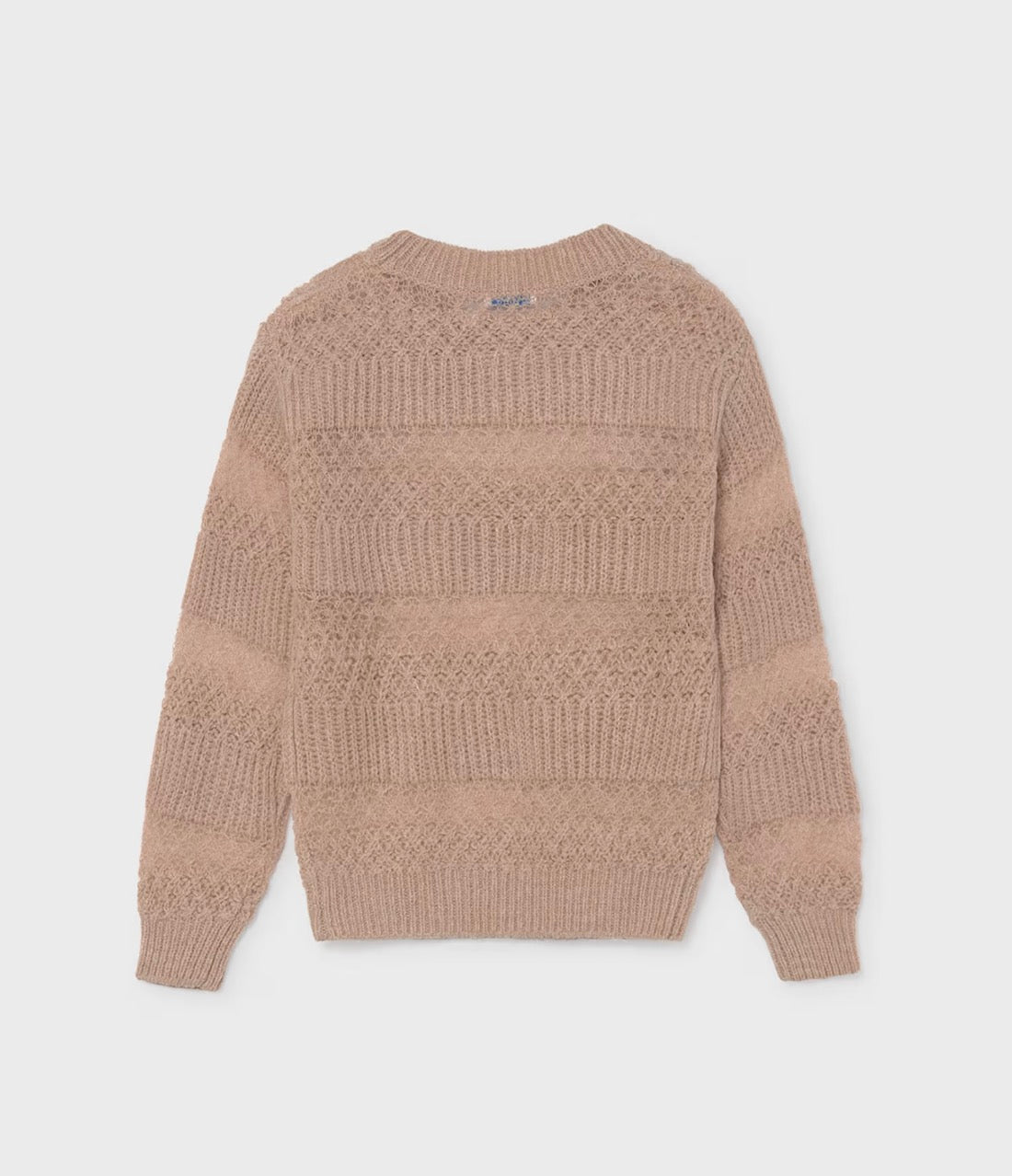 Girl Pointelle Sweater-Blush