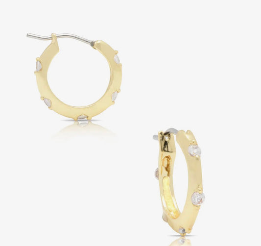 Medium Hoop earrings with CZ
