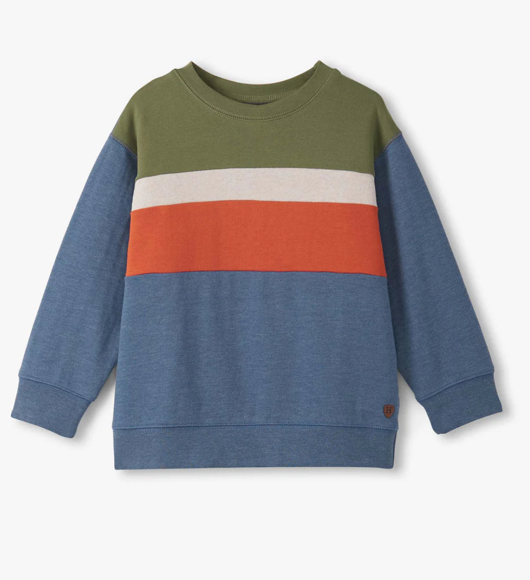 Boys Autumn Colour Block Sweatshirt