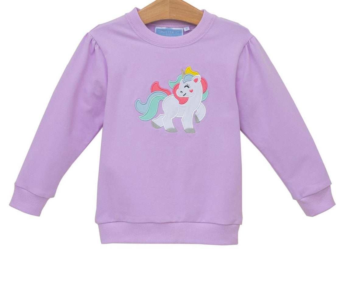 French Terry Pullover- Unicorn