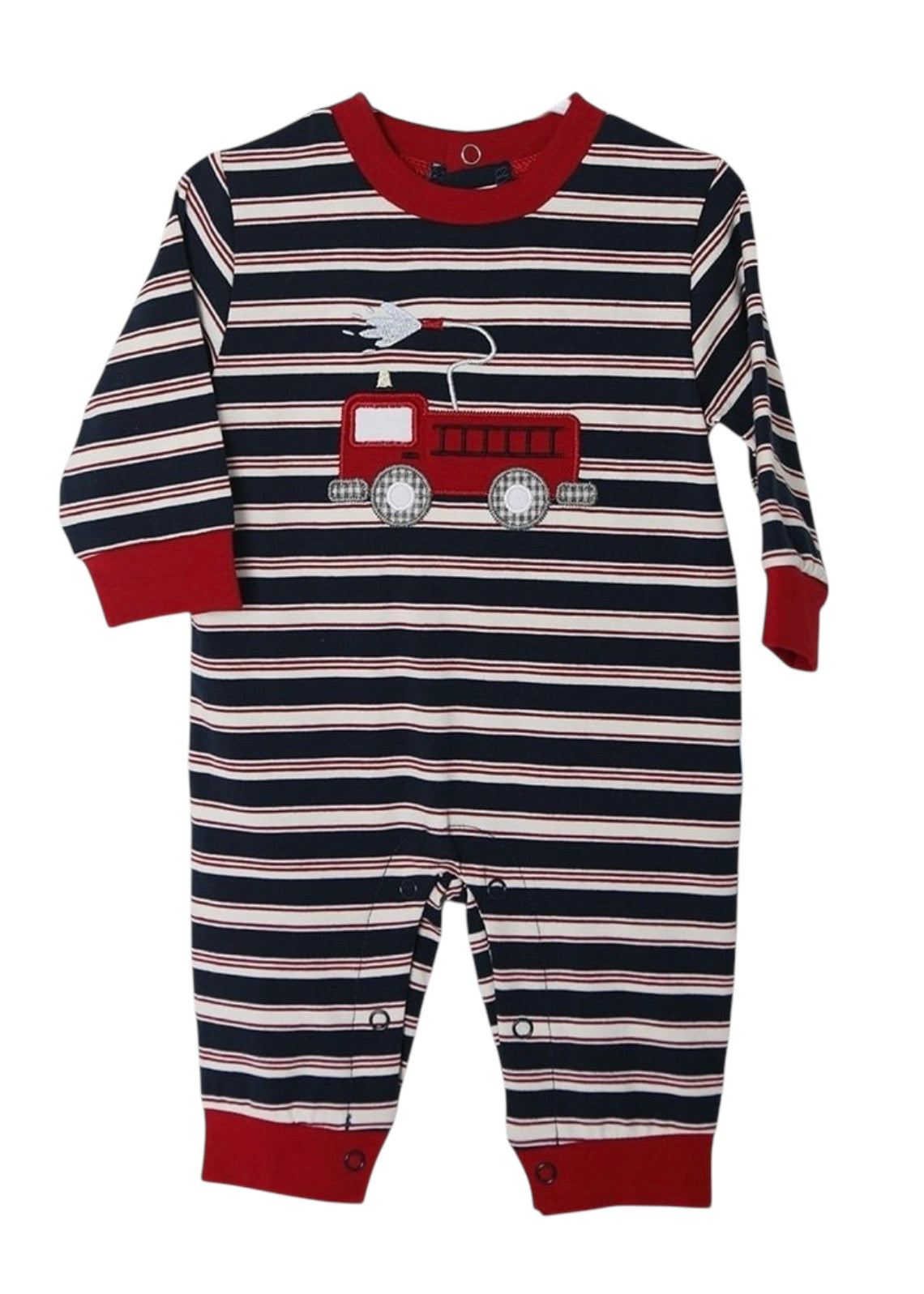 Firetruck Applique Boys Romper