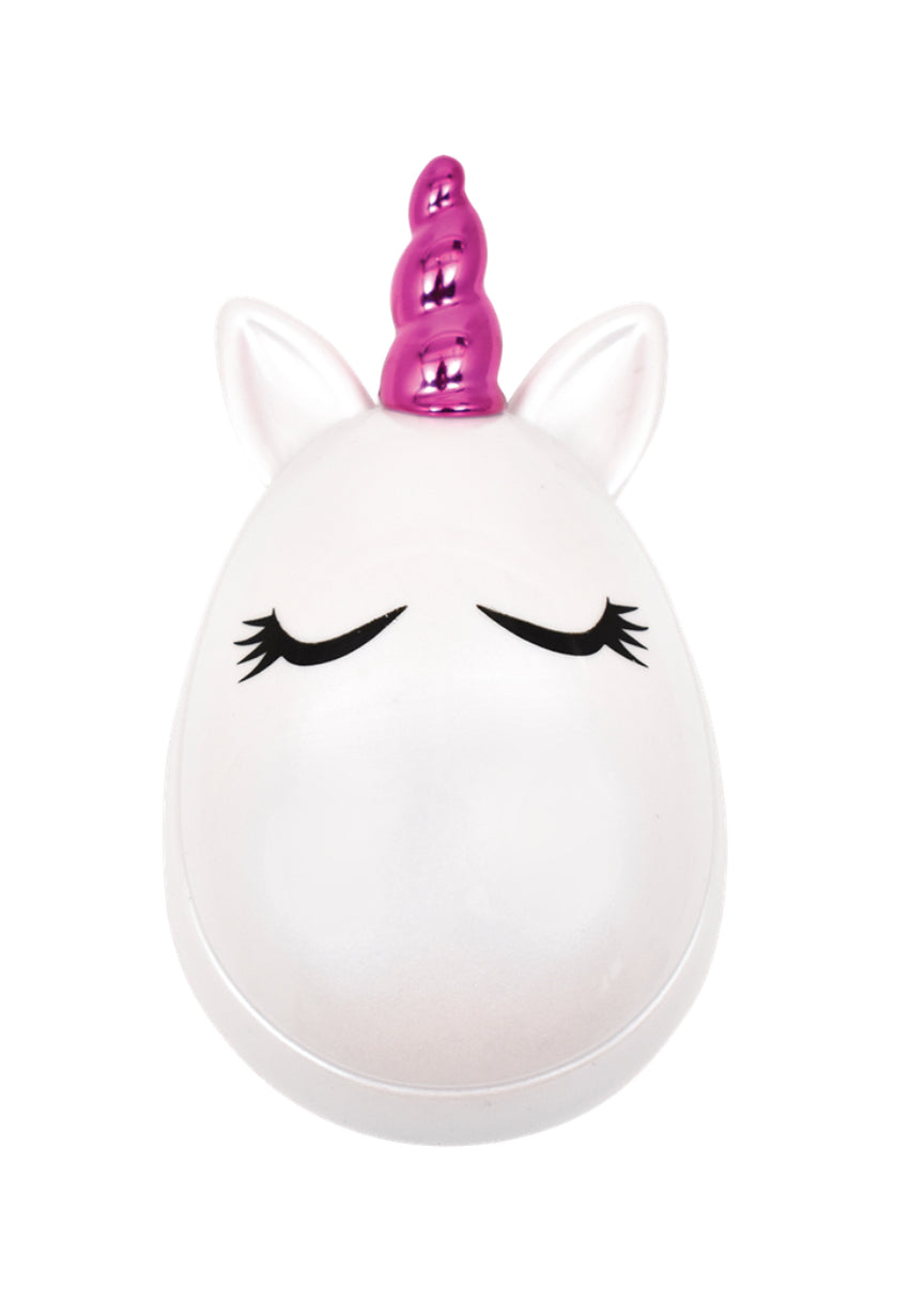 White Unicorn Hairbrush