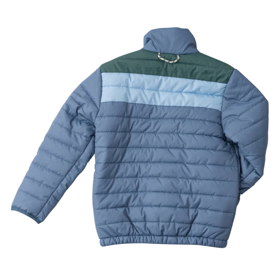 Kid’s Puffer Jacket in Bluefin Blue Colorblock