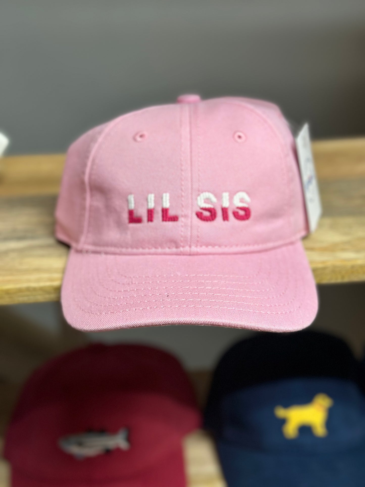 Kids Lil Sis Baseball Hat-Light Pink