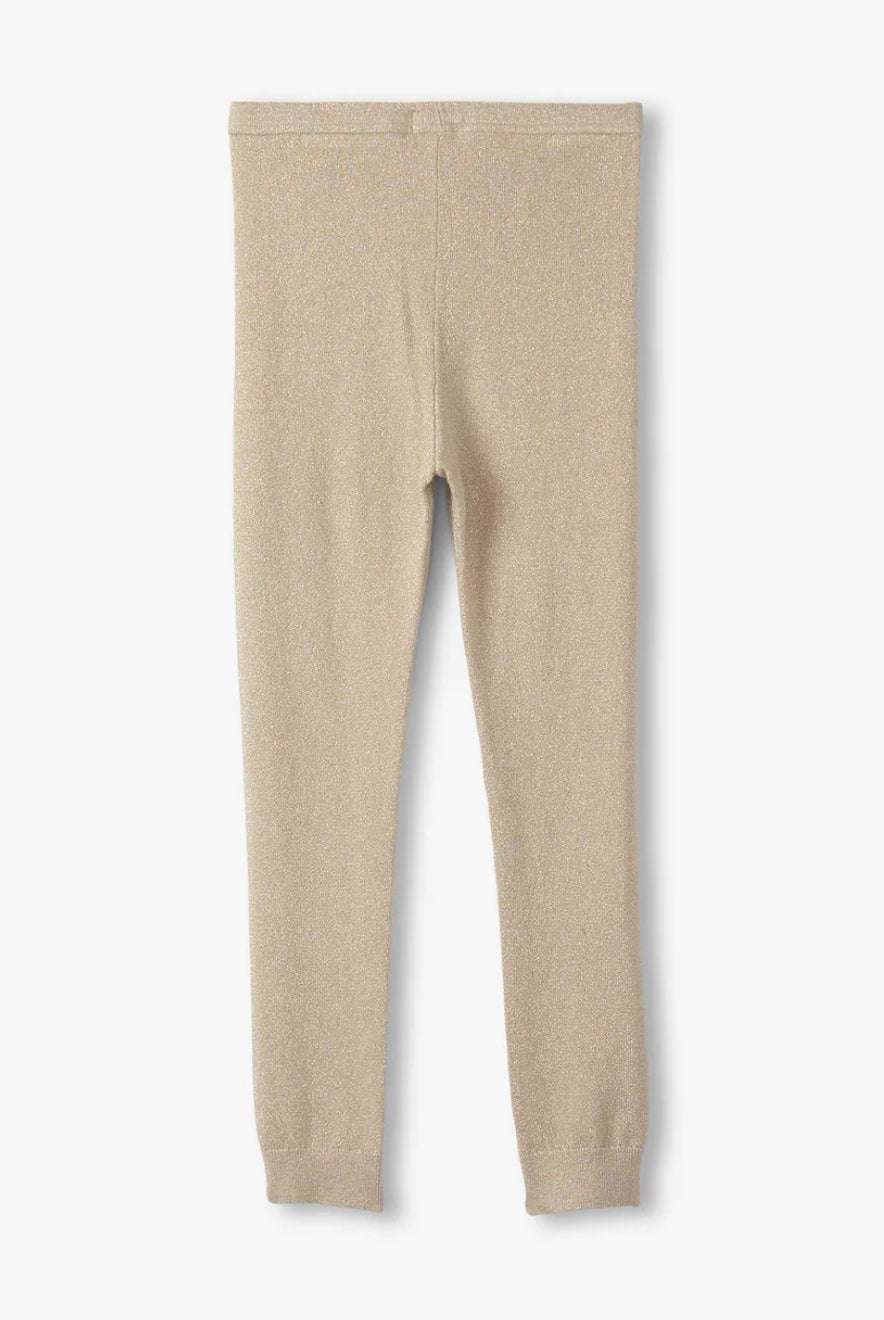 Girls Gold Glitter Leggings