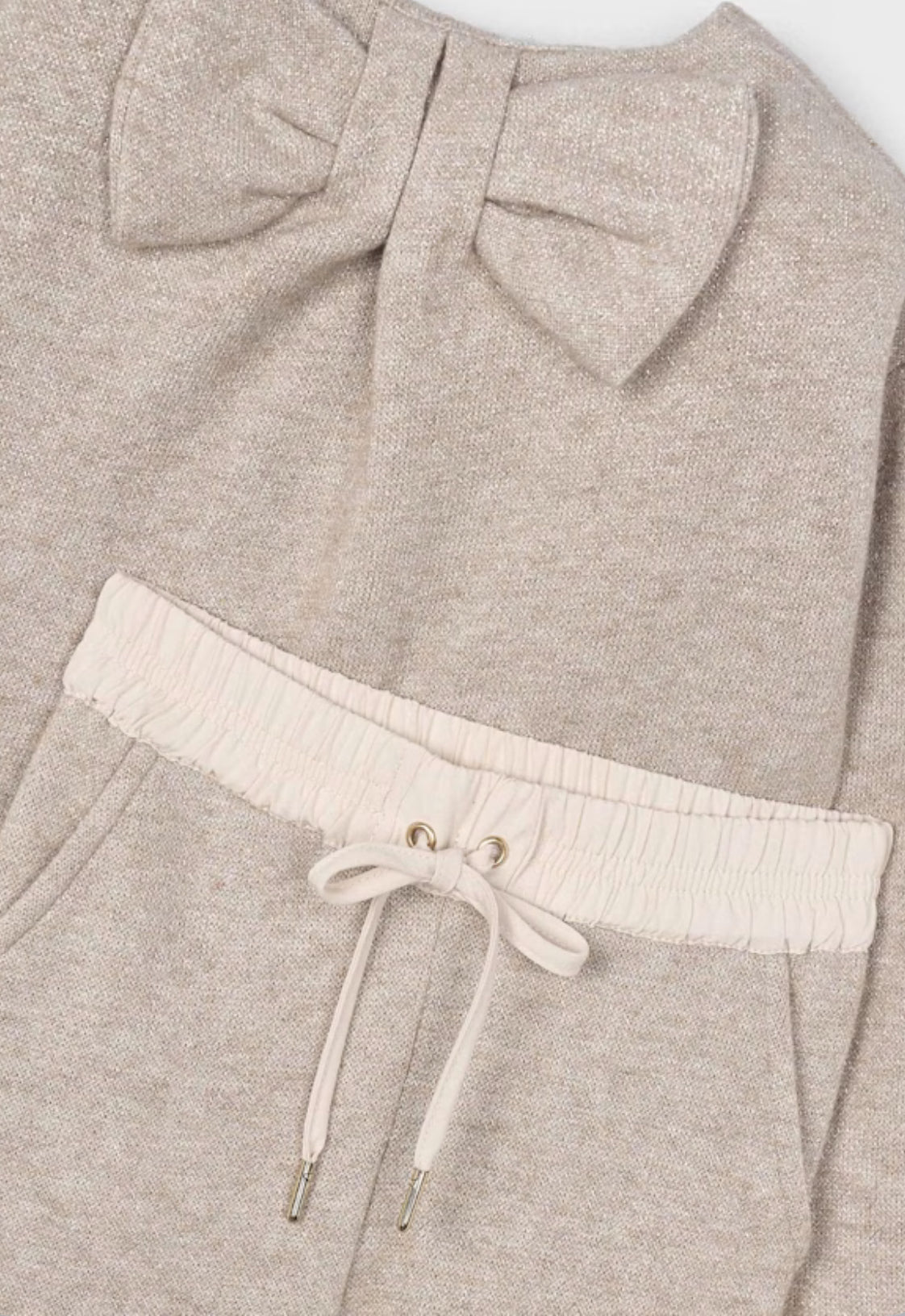 Girl Knit Pants and Sweater Set-Heather Toffee